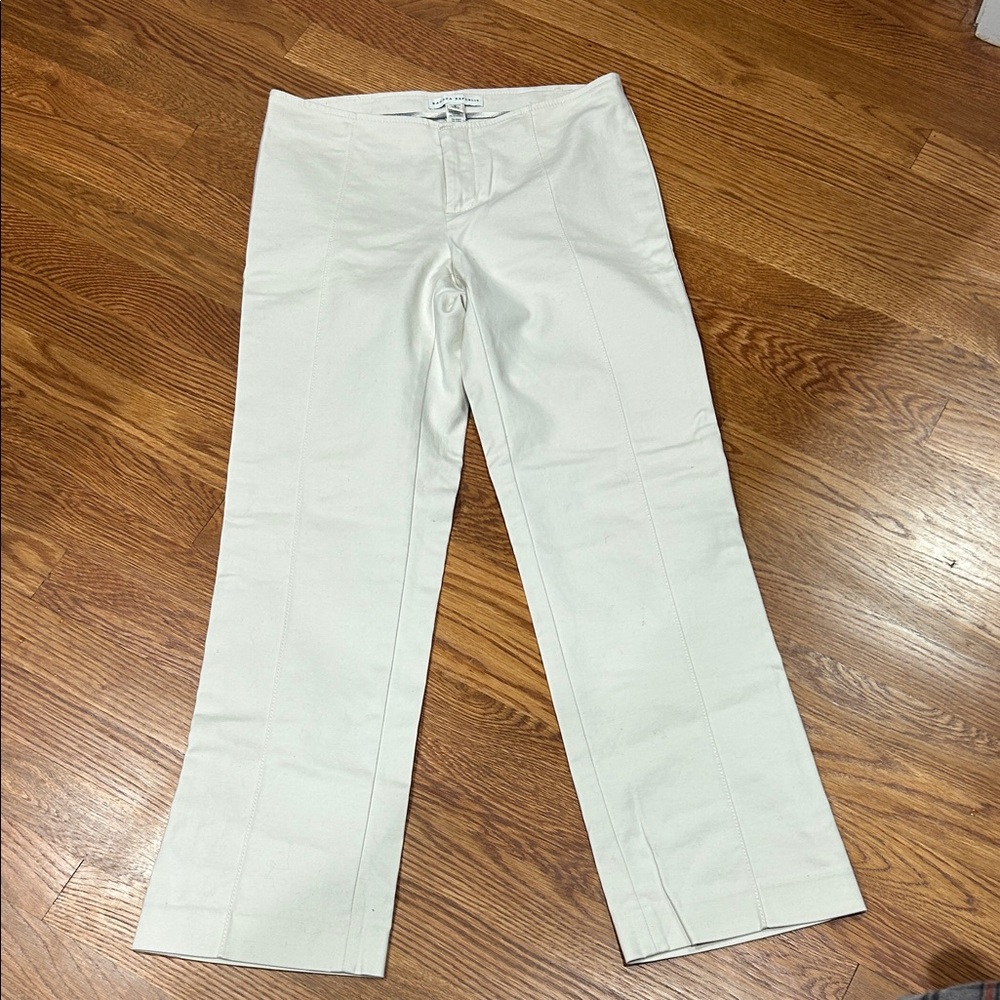 Banana Republic Cream Stretch Pants Size 2